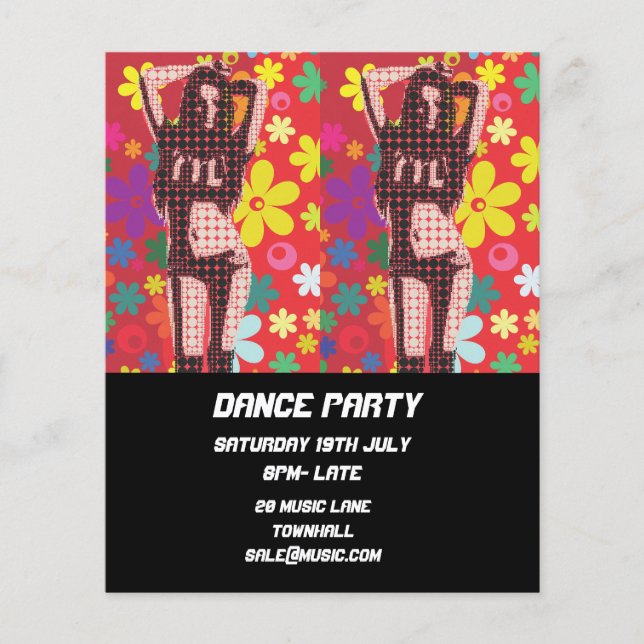 DJ Dance Party Disco Flyer (Vorne)