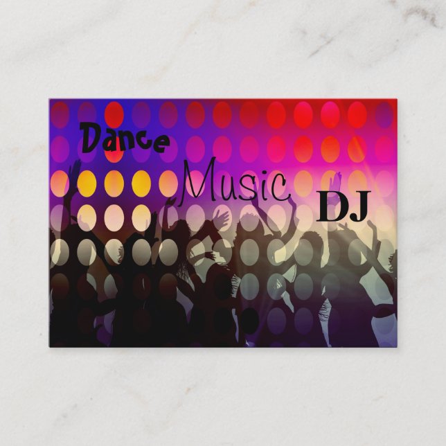 DJ Dance Party Musique carte de visite (Devant)