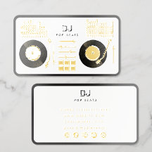 DJ Deejay Plattenspieler Schallplatte Weiß & Metal