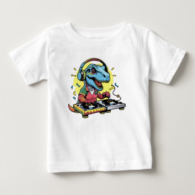 DJ Dinosaur Party T - Shirt (Vorderseite)