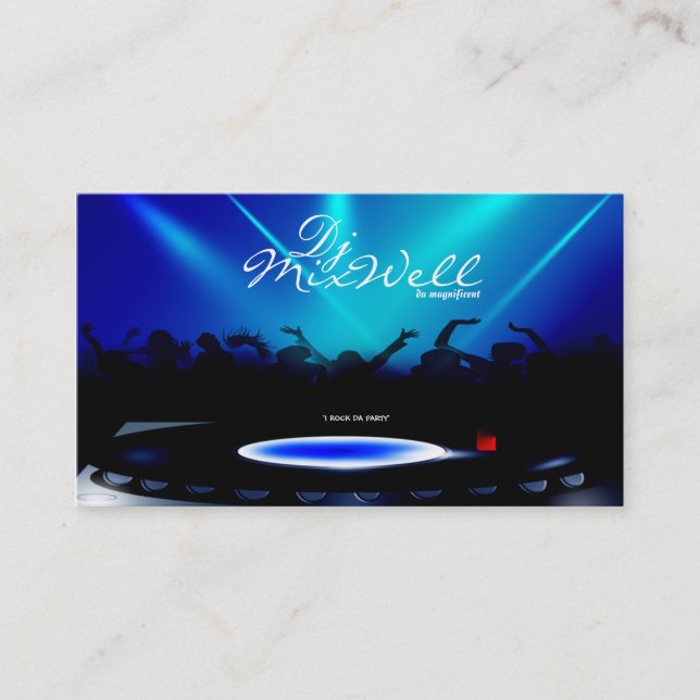 DJ-Disc-Jockey-Verein-Party-Geschäfts-Karte Visitenkarte (Vorderseite)