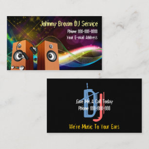 DJ Disk Jockey Business Card Visitenkarte