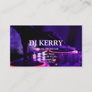 DJ Disk Jockey Electronic Business Card Visitenkarte