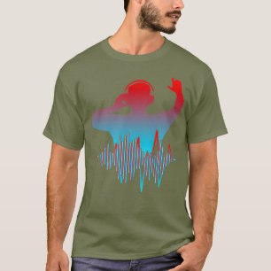 DJ Disk Jockey Techno Design für Party Musix T-Shirt