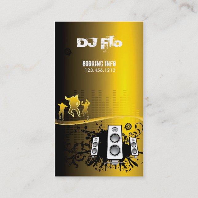 DJ - Diskjockeymusikkoordinator Visitenkarte (Vorderseite)