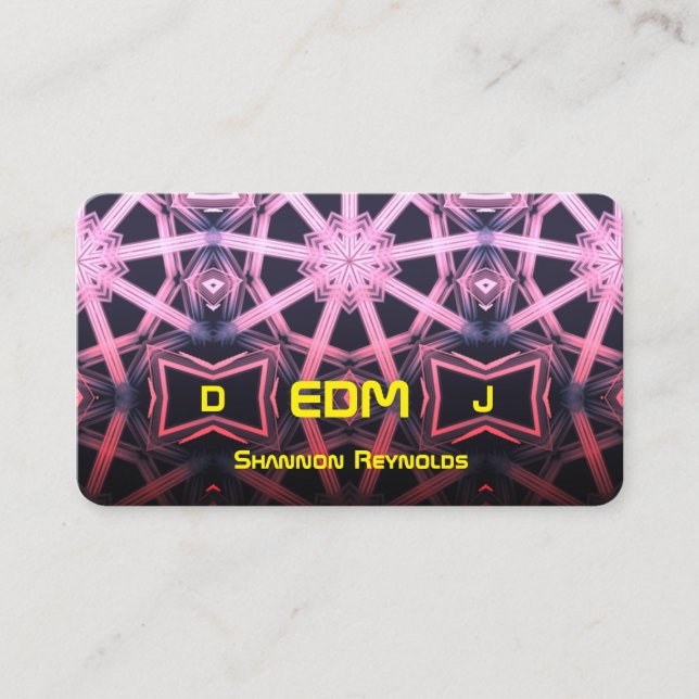 DJ EDM Business Card Visitenkarte (Vorderseite)