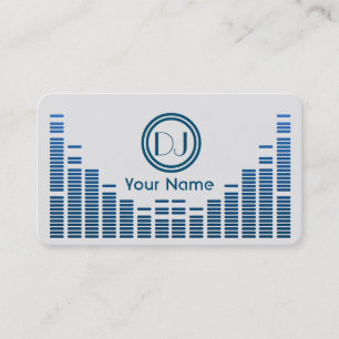 Dj equalizer music play blue shadow visitenkarte