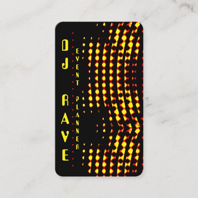 DJ Event Planer Business Card Visitenkarte (Vorderseite)