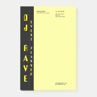 DJ Event Planner Notes Post-it Klebezettel