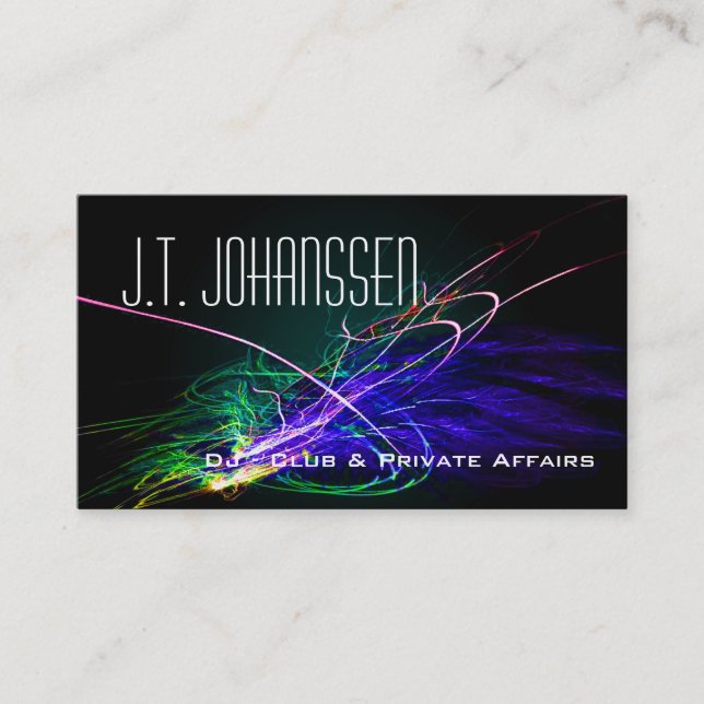 DJ - Explosion musicale Noir Carte de visite stand (Devant)
