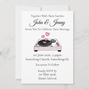 DJ Faire-part de mariage Music Lover Musiciens