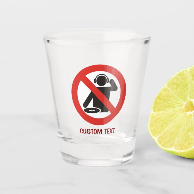 DJ Free Zone Schnapsglas (Vorderseite)
