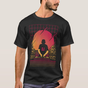 DJ für Mens Graphic Techno Discjockey Disk Jockey T-Shirt