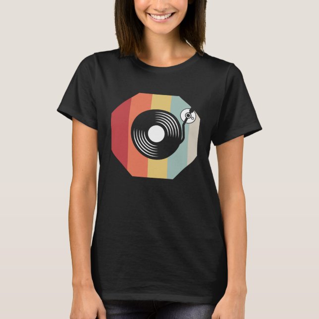 DJ für Mens Graphic Techno Discjockey Disk Jockey T-Shirt (Vorderseite)