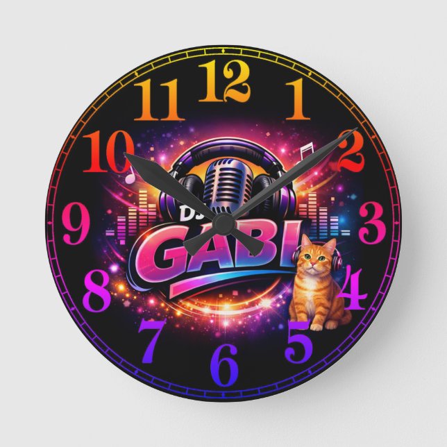 DJ GABI 2 RUNDE WANDUHR (Vorderseite)