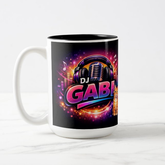 DJ GABI 2 Two-Tone COFFEE MUG Zweifarbige Tasse (Links)