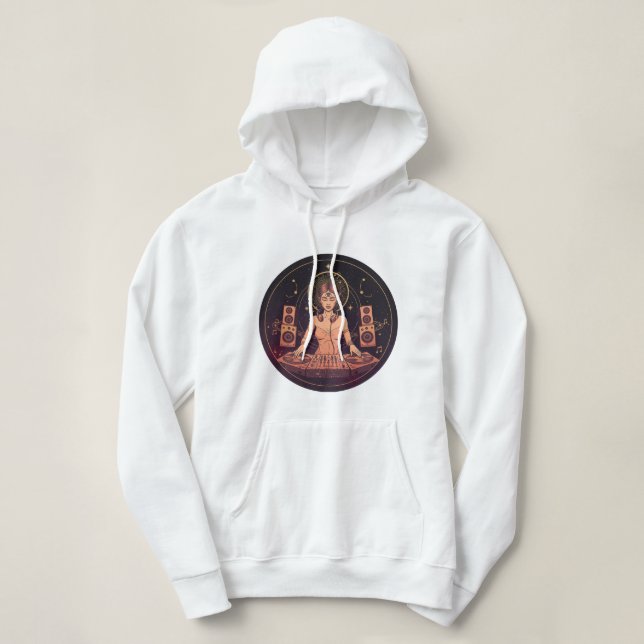 DJ Goddess Cosmic Beats Hoodie 🎧 🌌 (Design vorne)