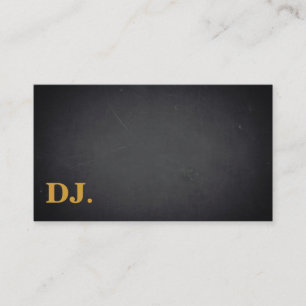 DJ Gold Bold Text Elegant Dark Minimalistisch Visitenkarte