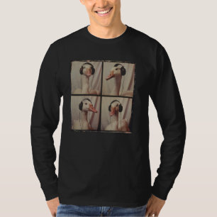 DJ Goose mit Kopfhörern Funny Gose Lover Farm und T-Shirt