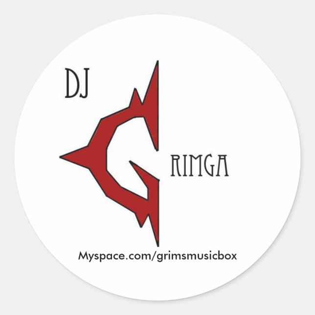 Dj Grimga Logo-Aufkleber Runder Aufkleber (Vorderseite)