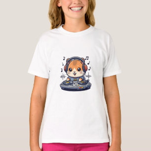DJ Hamster mischt Beats Musik Kinder T-Shirt