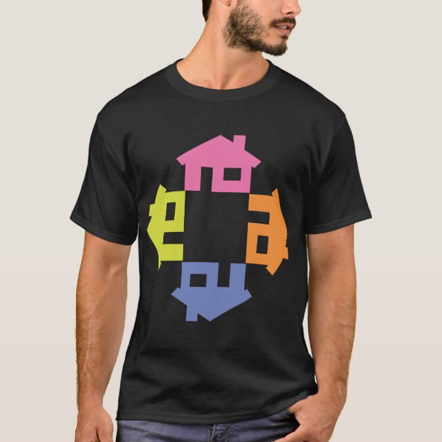 DJ-Haus-Musik-T-Shirt durch Stephen Hughes T-Shirt (Vorderseite)