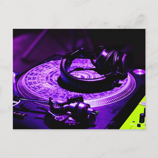 DJ Headphones 3 Postkarte (Vorderseite)
