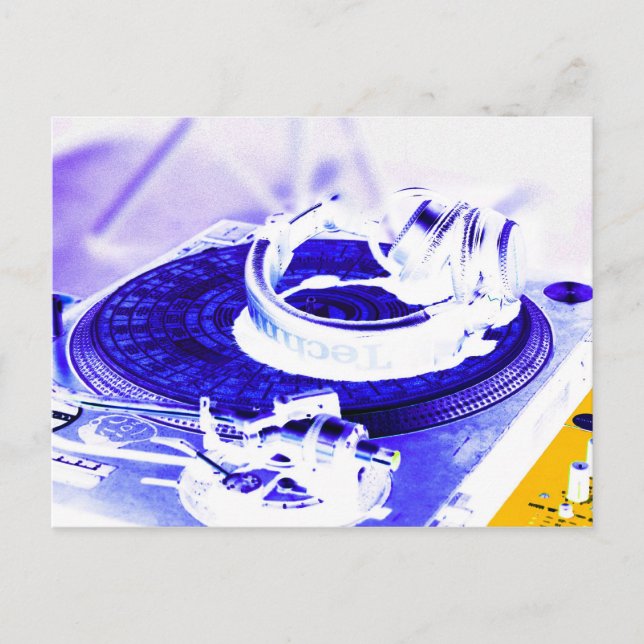 DJ Headphones 4 Postkarte (Vorderseite)