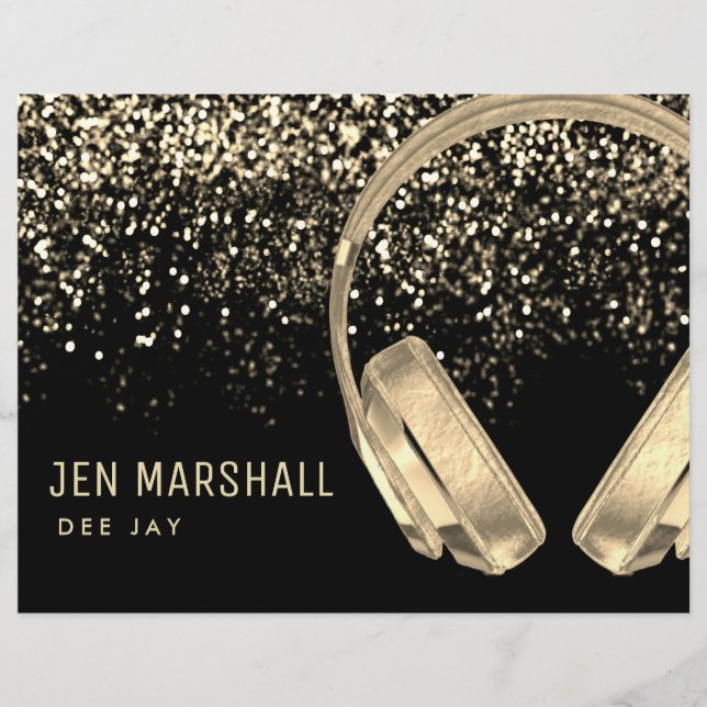 DJ-Imitate - Goldfolieneffektmusik Flyer (Vorne)