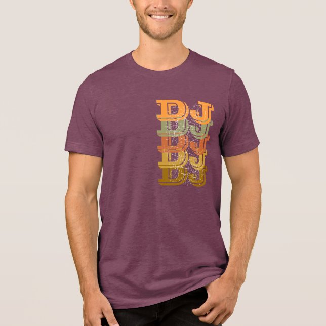 DJ in different colors Tri-Blend Shirt (Vorderseite)