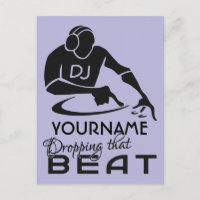 DJ-individuelle Name und Farbpostkarte