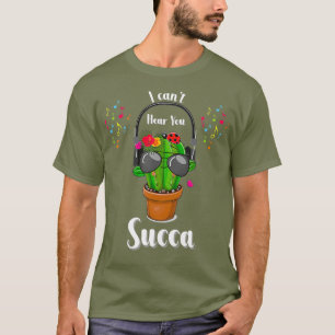 Dj Kactus Mit Kopfhörern Und Sonnenbrille Pflanze T-Shirt