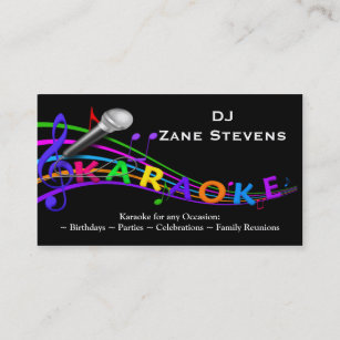DJ-Karaoke-Visitenkarte-Schablone Visitenkarte