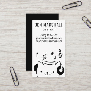 DJ-Katze Visitenkarte
