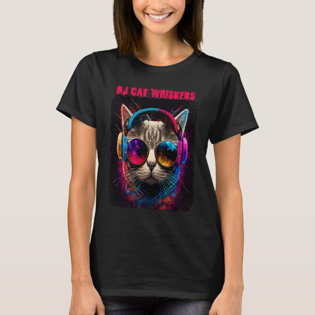 DJ Katzenbart T-Shirt (Vorderseite)