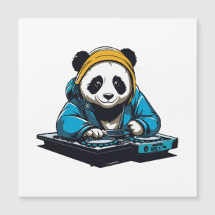 DJ Kawaii Panda Magnetkarte
