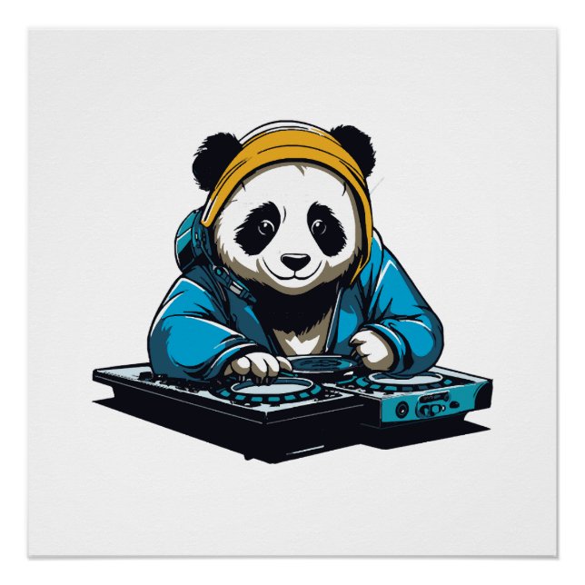 DJ Kawaii Panda Poster (Vorderseite)