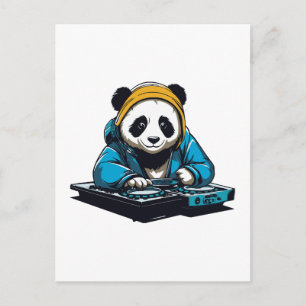 DJ Kawaii Panda Postkarte