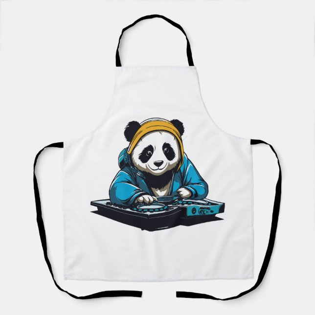 DJ Kawaii Panda Schürze (Vorderseite)