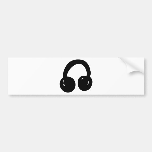 DJ-Kopfhörer Autoaufkleber (Vorne)