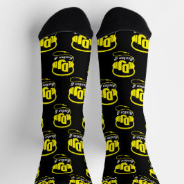 DJ-Kopfhörer für gelb-weiße Musikliebhaber Socken