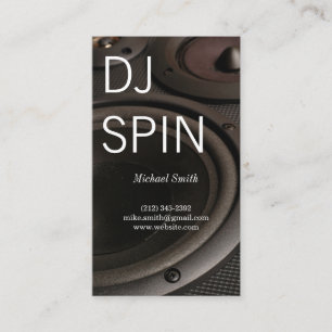 DJ   Lautsprecher   Musikingenieur   Erzeuger Visitenkarte