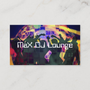 DJ Lounge Bar Club Business Card Visitenkarte