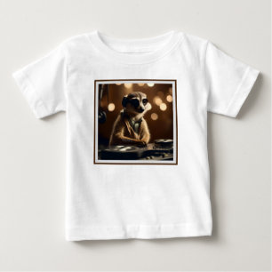 DJ Meerkat: Spinning Tracks in the Savanna, Baby T-shirt