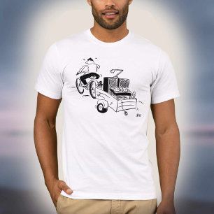 DJ Mobile Disco Plattenspieler Cartoon T-Shirt