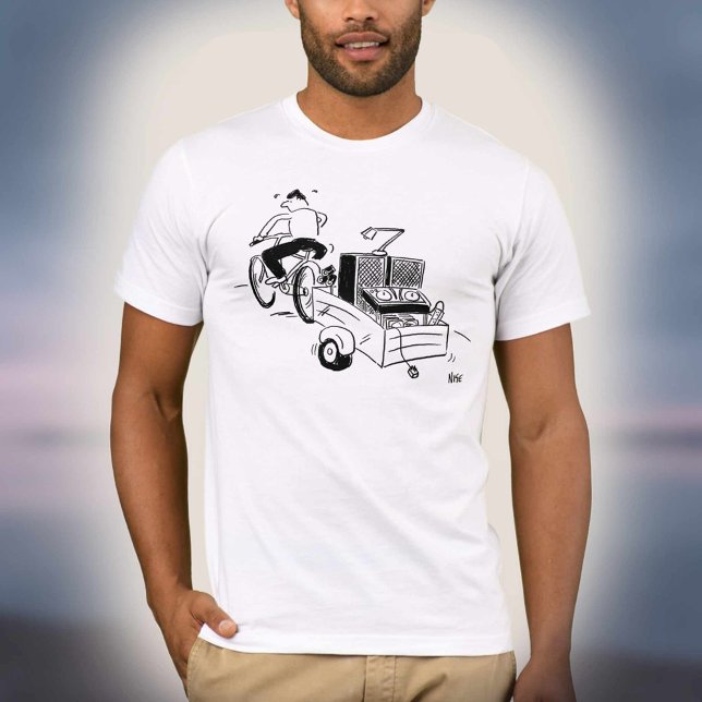 DJ Mobile Disco Record Player Cartoon T-Shirt (Von Creator hochgeladen)