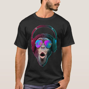 DJ Monkey Disc Jockey Rave-Musik T-Shirt