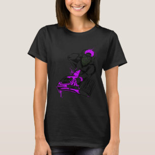 DJ Monkey Musik Party Spaß Sonnenbrille Monkey Kop T-Shirt