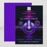 DJ Music and Dance Gig fügt Logoeinladung hinzu