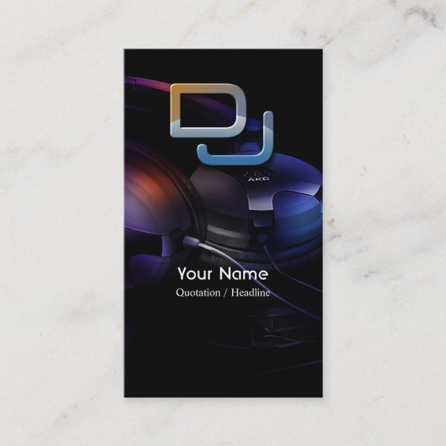 DJ Music Business Card Visitenkarte (Vorderseite)